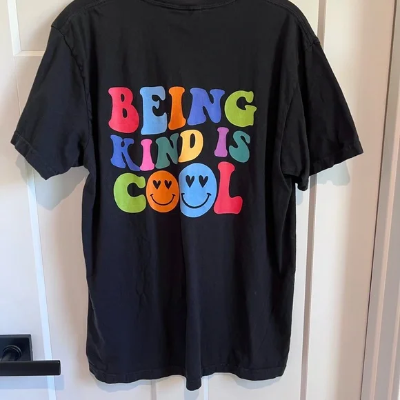 Black T-Shirt with Colorful Print - Picture 3 of 3